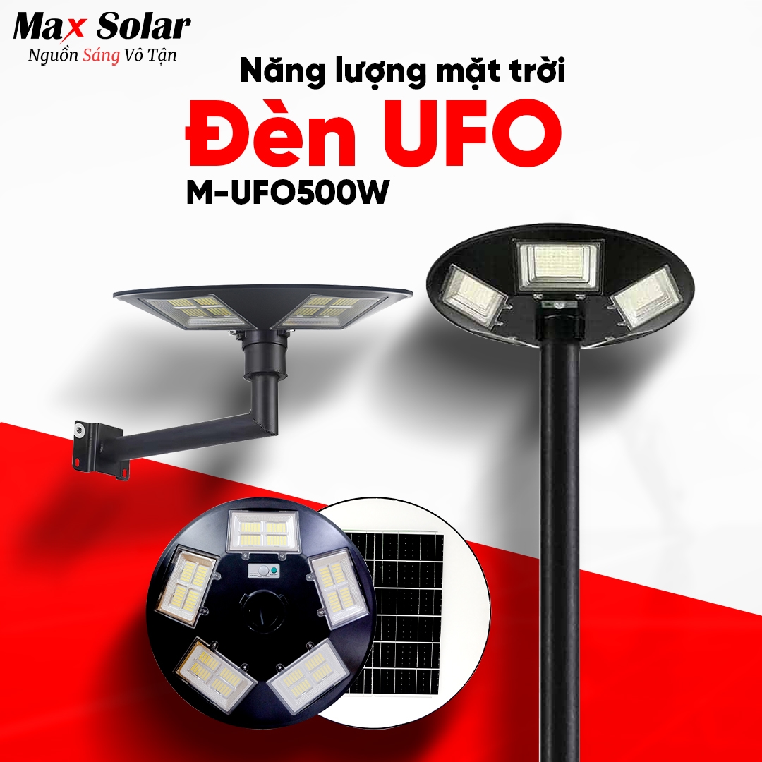 Đèn Năng Lượng Mặt Trời Liền Thể M-UFO500W Maxsolar