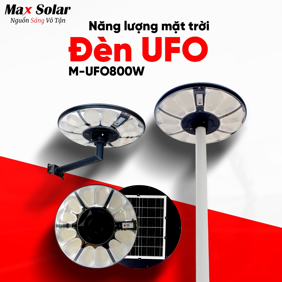 Đèn năng lượng mặt trời liền thể UFO M-UFO800W