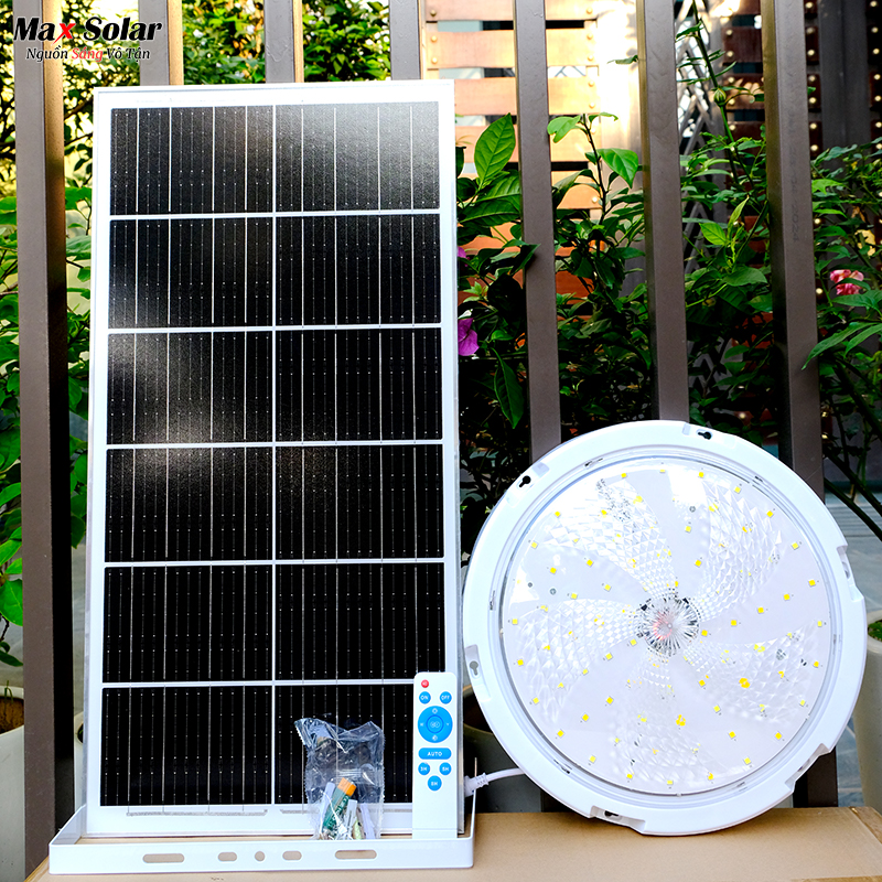 Bộ đèn năng lượng mặt trời ốp trần 500W Maxsolar