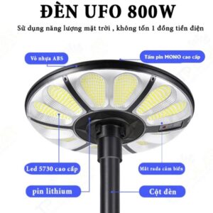 Đèn đĩa bay ufo 800w năng lượng mặt trời Maxsolar