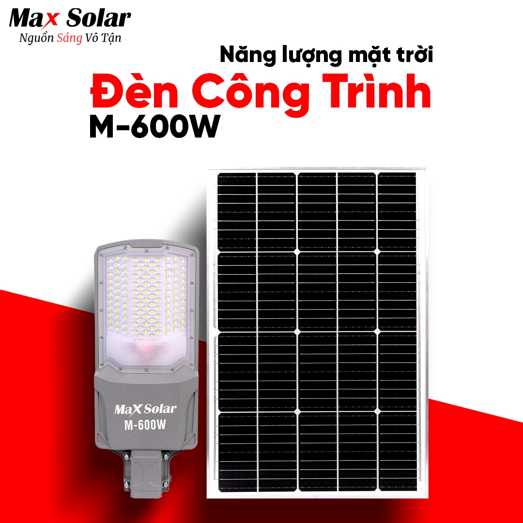 Đèn Năng Lượng Mặt Trời Công Trình 3 Mặt M-CT600W