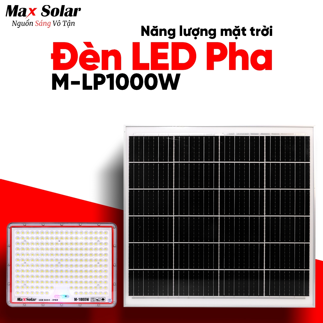 Đèn LED Pha Năng Lượng Mặt Trời M-LP1000W