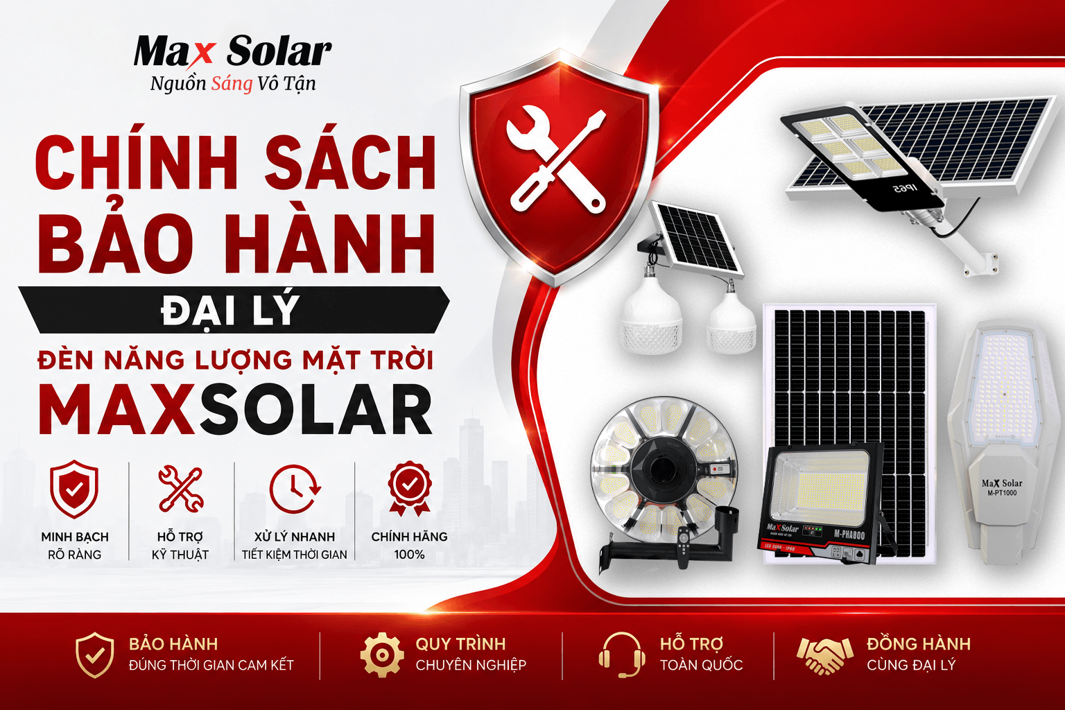 Chính Sách Bảo Hành Đại Lý Đèn Năng Lượng Mặt Trời Maxsolar