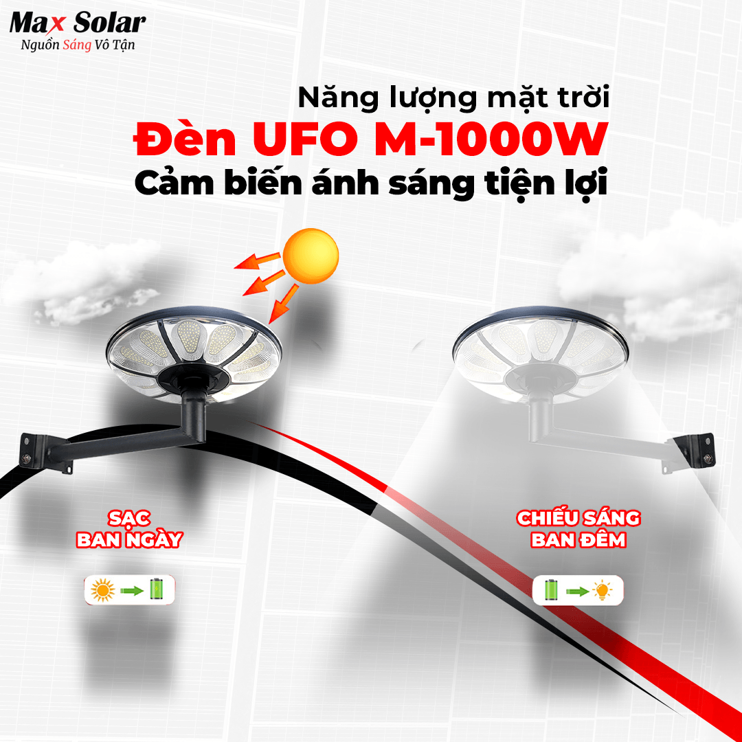Đèn UFO M-1000W cảm biến ảnh sáng tiện lợi